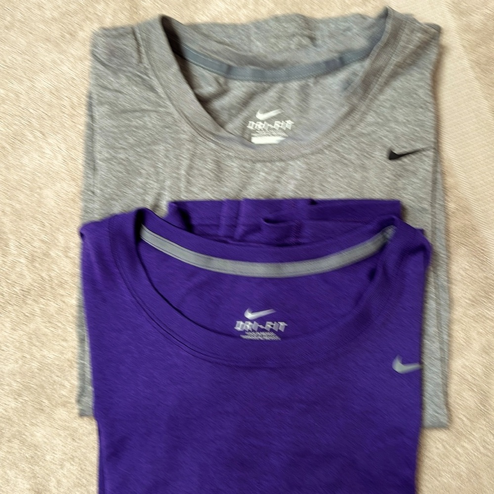 Lot of 2 nike dri fit long sleeve tshirts